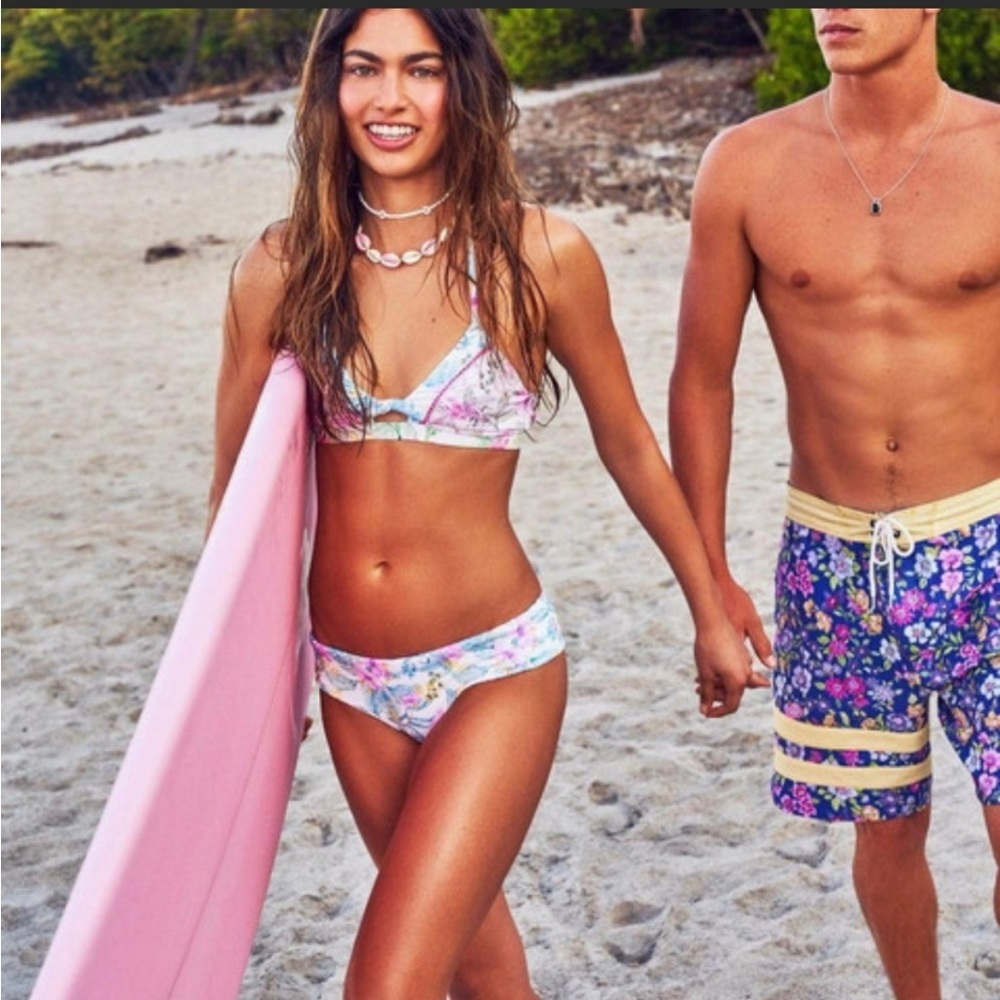 Love Shack Fancy x Hurley Hawaiian Hibiscus Reversible hipster bikini bottom - Picture 5 of 5